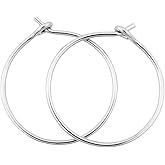 5/8 Inch Thin Small Sterling Silver Sleeper Hoop Earrings