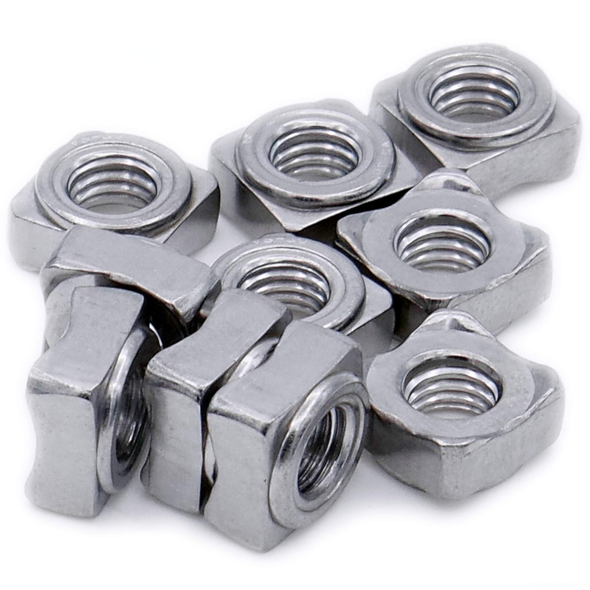 M8 (8mm) Weld Nut (Square) - Stainless Steel (A2) (Pack of 10)