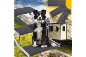 Aucuda RV Step Covers 3 Pack,23" Wide Camper Stair Cover,Adaptable Non Slip Camper Step Carpet Fit 7.2"-20" Deep RV Steps for Camper,RV,Travel Trailer