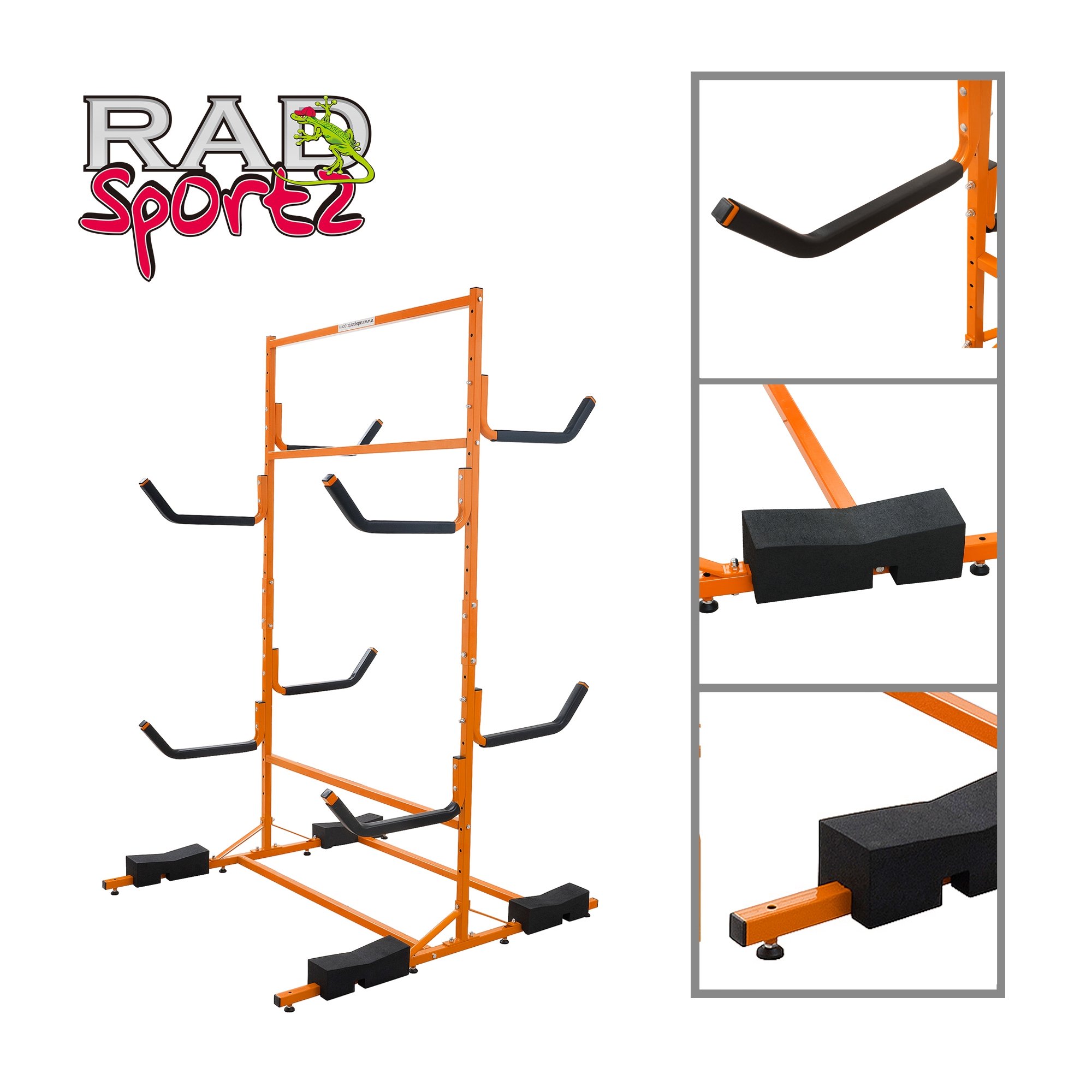 Rad Sportz Kajak-Ständer Für 2 Kajaks – Freistehend, 79,4 Kg Kapazität, Für Garage & Outdoor