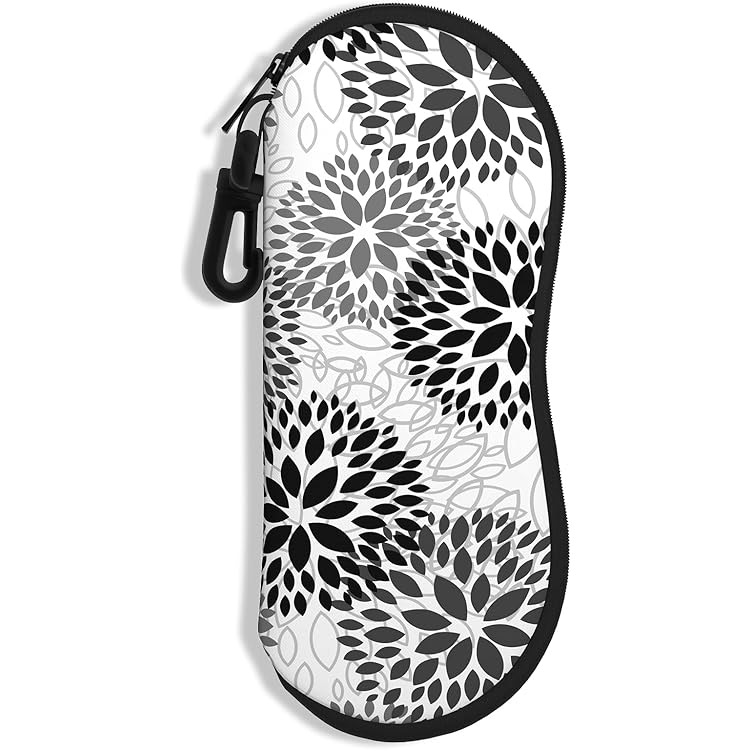 Etui à Lunettes En Néoprène Kwmobile - 8x18,5 Cm - Avec Fermeture éclair Et Mousqueton