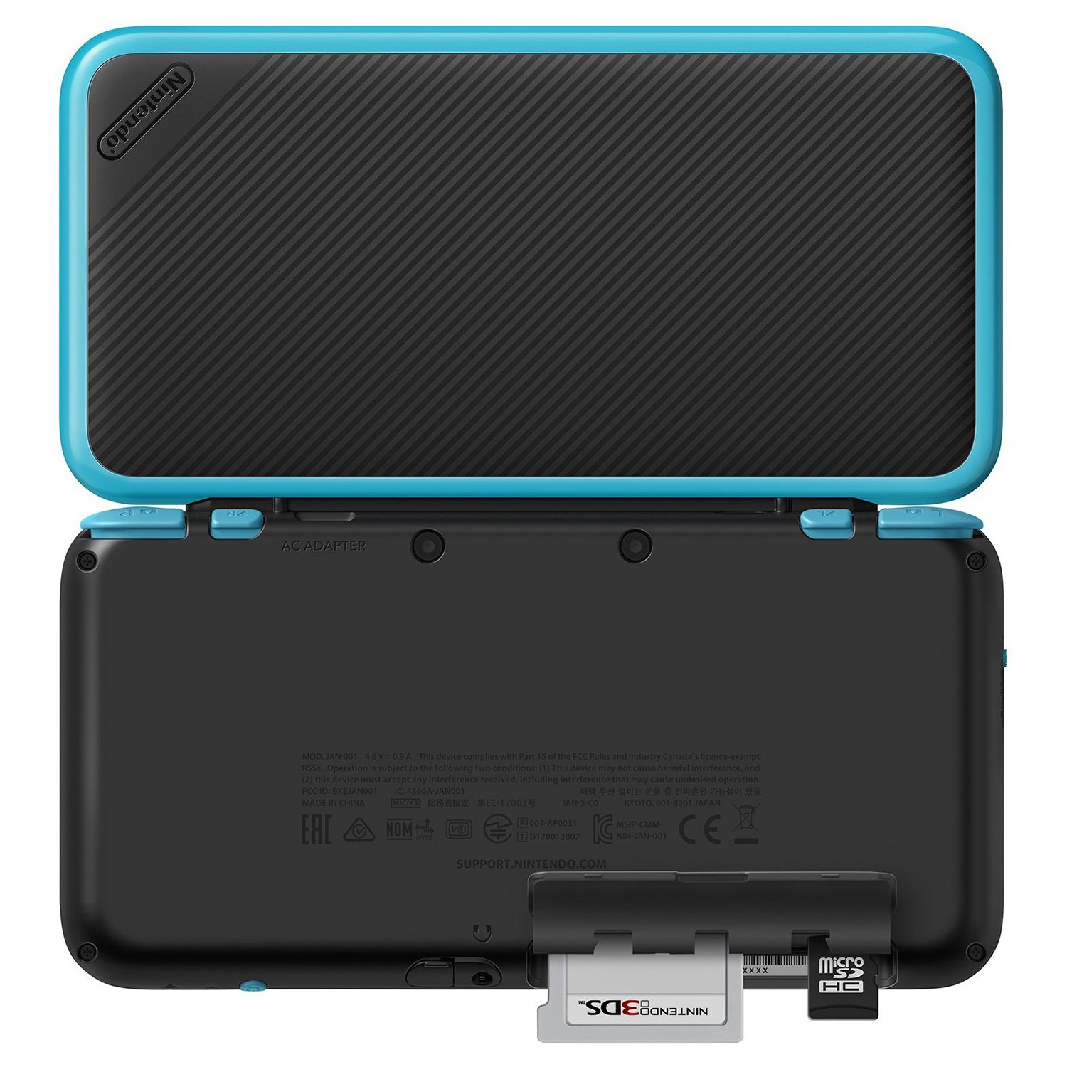 New Nintendo 2DS XL - Black + Turquoise