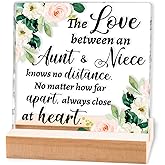 Aunt Valentines Day Gift Aunt Gifts Aunt Birthday Gifts from Niece Valentines Day Gifts for Auntie Decor Best Auntie Ever Gifts Mothers Day Thanksgiving Gift for Aunts Unique Auntie Acrylic Desk Decoration