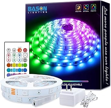 bason tira de luces led para dormitorio de 32 8 pies con mando a distancia y fuente de alimentacion de 24 v smd 5050 luces led cambiantes de color