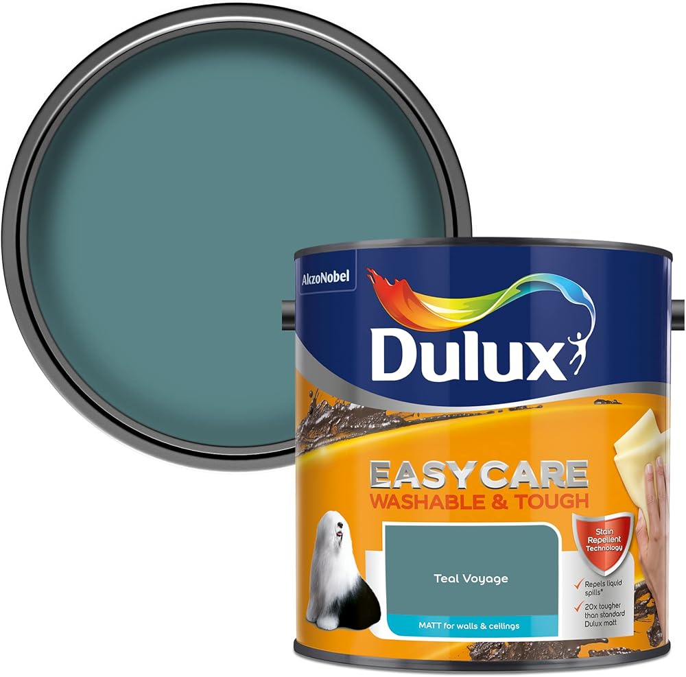 Dulux Easycare Washable Tough Matt Emulsion Paint Teal Voyage 2.5L