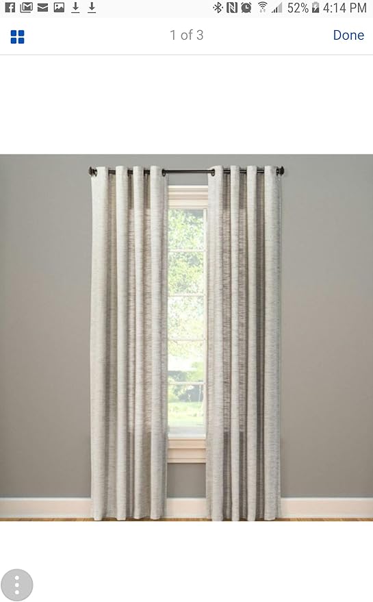 Amazon Com Spacedye Curtain Panel Threshold Gray 54x108 Home