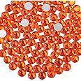 beadsland Flat Back Crystal Rhinestones Round Gems, Orange (1.9-2.0mm) SS6/1440pcs