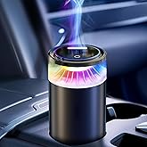Upgraded Smart Car Air Freshener, Car & Home Diffuser, 8 Colorful Car Air Freshener Diffuser, Ambient Light,Long Lasting,Automatic Intensity,Lasts 6 Months,Fragrance Scents,Snow Fuji,Real Me Refill X2