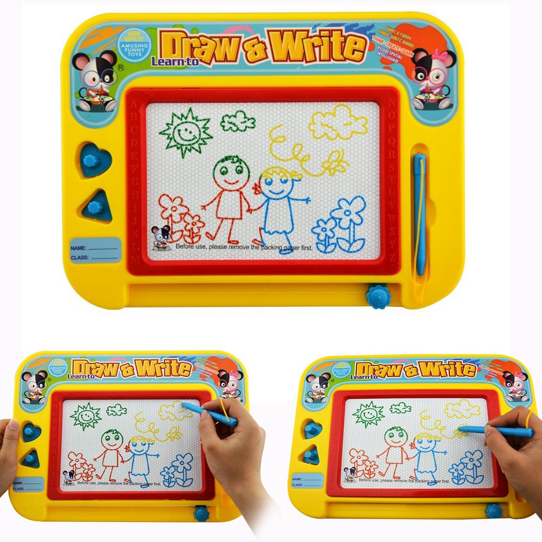 Cisixin Magnetic Drawing Board Pizarra mágica Tablero de Dibujo Multicolor Borrable para