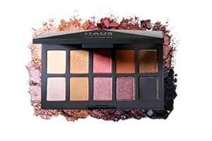 HAUS LABORATORIES By Lady Gaga: GLAM ROOM PALETTE NO. 1: FAME | 10-Shade Eyeshadow Palette, Blendable & Buildable Eye Makeup with Pigmented Matte, Metallic, Shimmer, and Sparkle Finishes