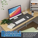K KNODEL Large Desk Pad 80x40cm Dark Gray PVC Leather Waterproof view 5