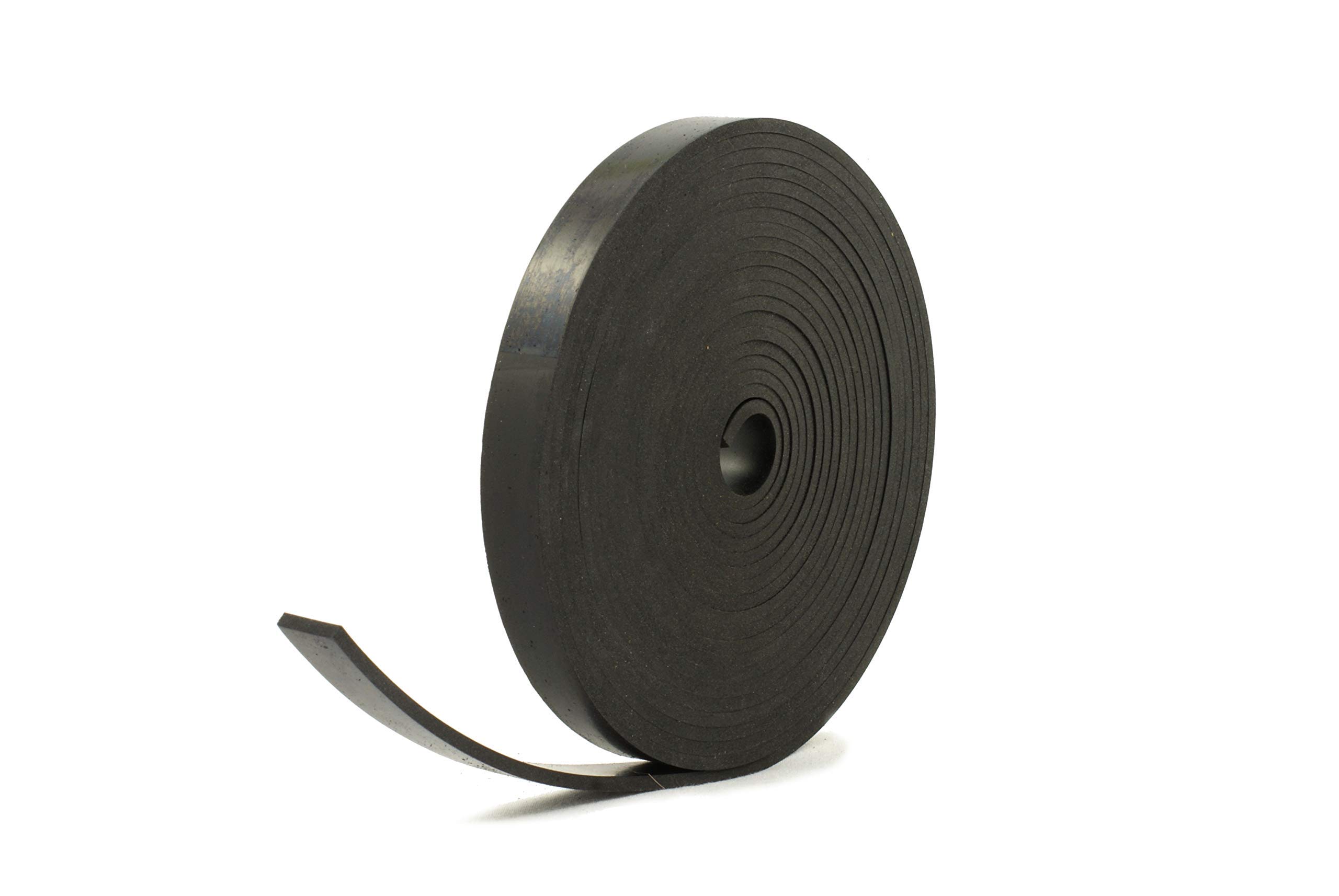 RS® Solid Rubber Strip 15mm Wide x 4mm Thick x 5m Long - SBR Rubber for Sealing, Cushioning, Weather Strip, Anti-Vibration, Anti-Slip, Gaskets & DIY