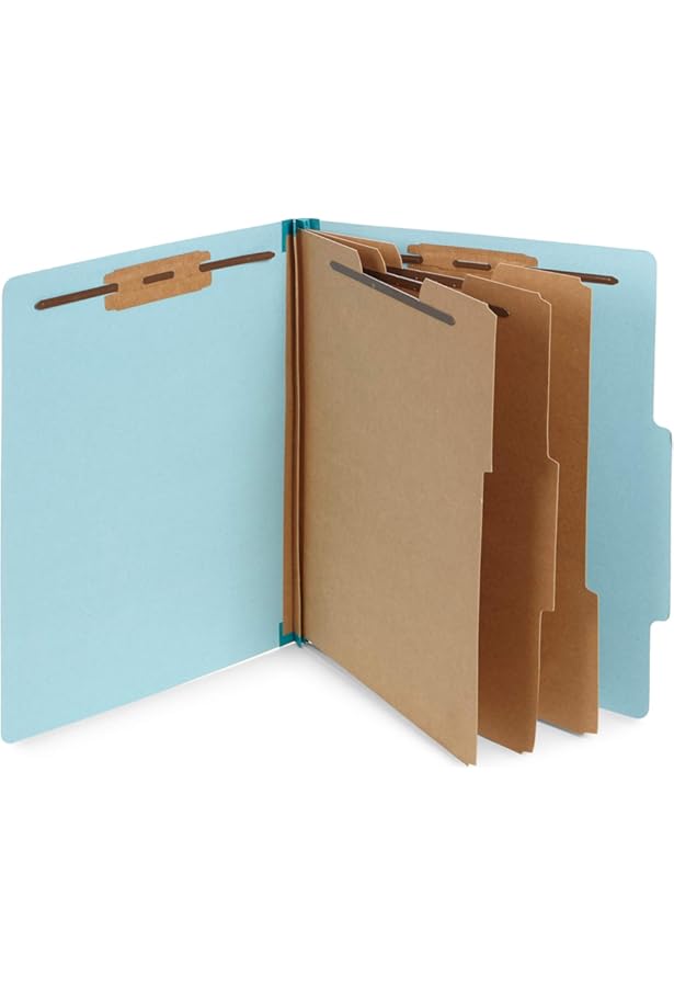 Letter Size 10 per Box 3 Expansion Blue Smead 100 Recycled Pressboard Classification File