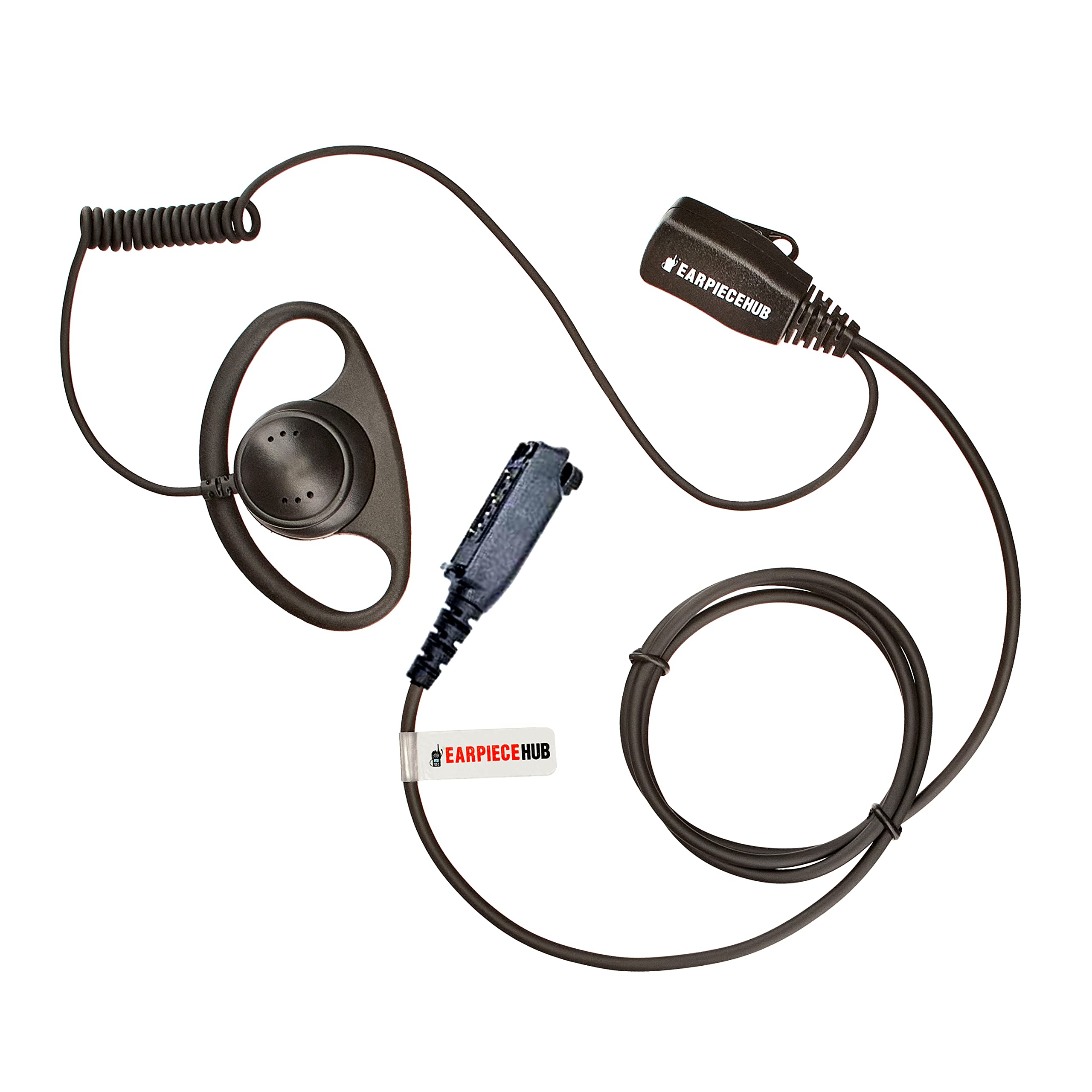 D-shape Clip-Ear Ear Hook Headset Earpiece With PTT Hidden Mic for Sepura Radio STP8035 STP8040 STP8080 Multi-pin Jack