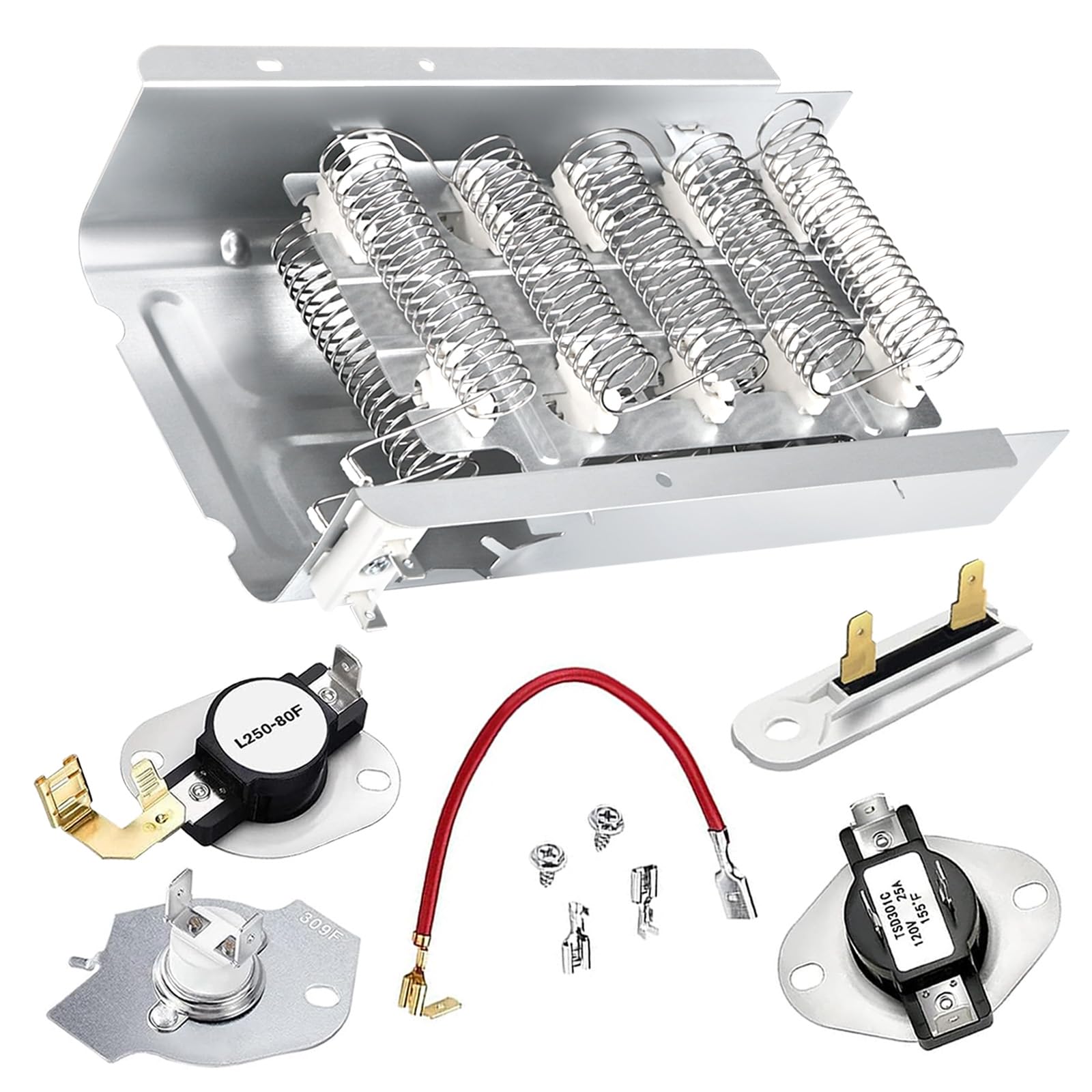 Photo 1 of ?2026 UPGRADED?279838 W10724237 WED4815EW1 Dryer Heating Element Fit for Whirlpool Ken-more 70 80 Series Model 110 Roper Replace 3403585 NED4600YQ1 ned4655ew1 medx655dw1 AP3094254 8565582 by Beaquicy