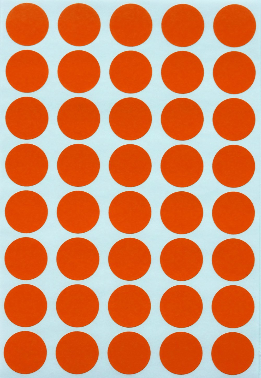 Royal Green Round Stickers Labels Sticker Dot 19mm (Approximately 2cm) 3/4 Inch - Orange - 600 Pack
