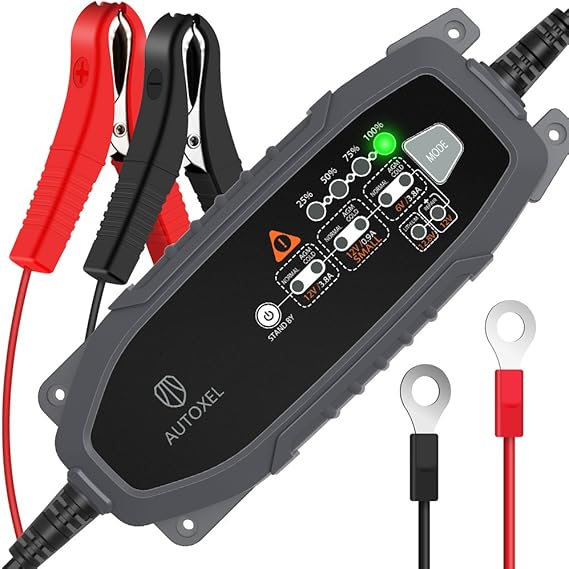 Amazon.fr AUTOXEL Chargeur de Batterie Intelligent 6V/12V 3.8A