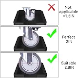 MYMULIKE Heavy Duty Bed Risers Set 1-4 inch 6000 lbs Caster Wheel Support view 4