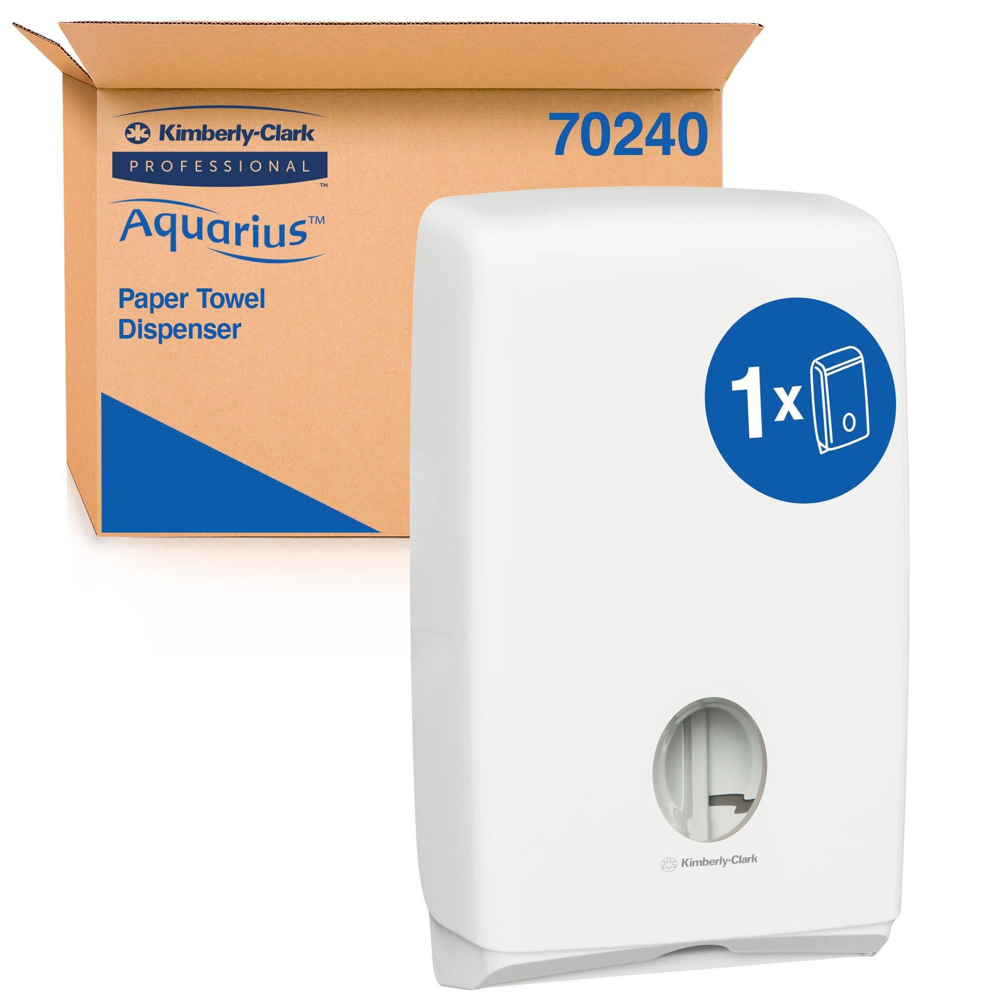 Aquarius, U7024, Slimfold Hand Towel Dispenser, White, 1 x 1 Dispenser