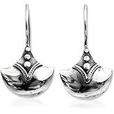 NOVICA Artisan Handmade Sterling Silver Drop Earrings Unique Thailand Bohemian [1.2 in L x 0.6 in W] ' Modern Romantic'
