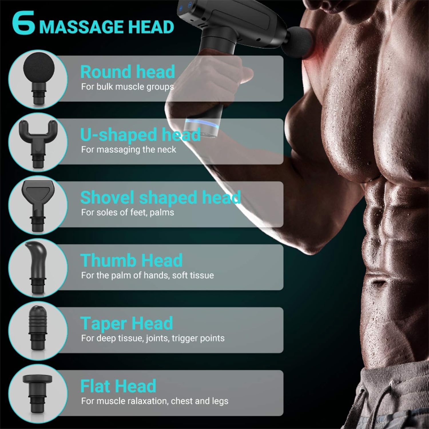 Massage Gun,Muscle Massage Gun Deep Tissue Massager,Quiet Professional