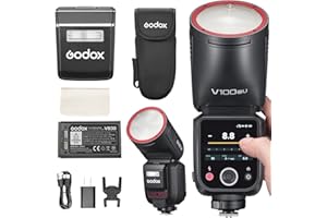Godox V100 V100-N USA Version Flash for Nikon, 100Ws Touchscreen Speedlite, Detachable Sub Flash, USB-C Charge Battery, 2.4G Wireless 1/8000 HSS TTL, GODOX V100 N V100N V100-NU Camera Flash Speedlight