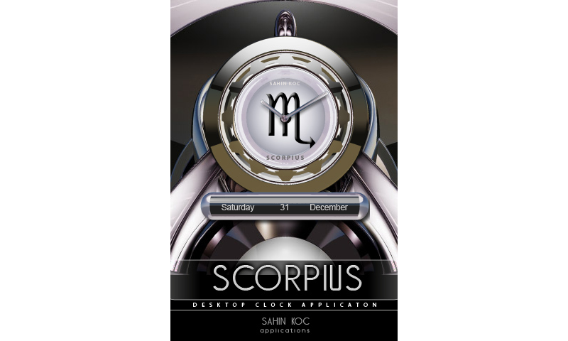 Scorpius Beautiful Clock Widget Zodiac Theme for Android
