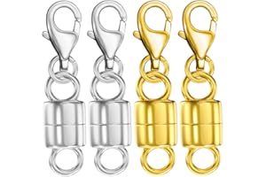 Dailyacc Lobster Magnetic Necklace Clasps and Closures Safety 14K Gold and Silver Jewelry Converters for Bracelets Chain Extender