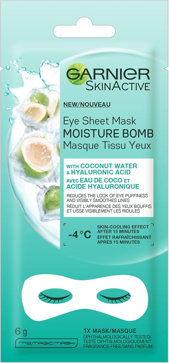 GARNIER Skinactive Moisture Bomb Energizing Eye Sheet Mask with