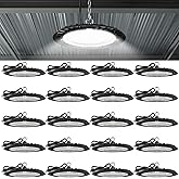 Sunco 20 Pack UFO LED High Bay Light, 150W, 19500 Lumens, 6000k Ultra Bright Commercial Shop Lights for Warehouse, Factory, Workshop, Garage & Barn, Ceiling Mount, Plug & Play, 120V, UL