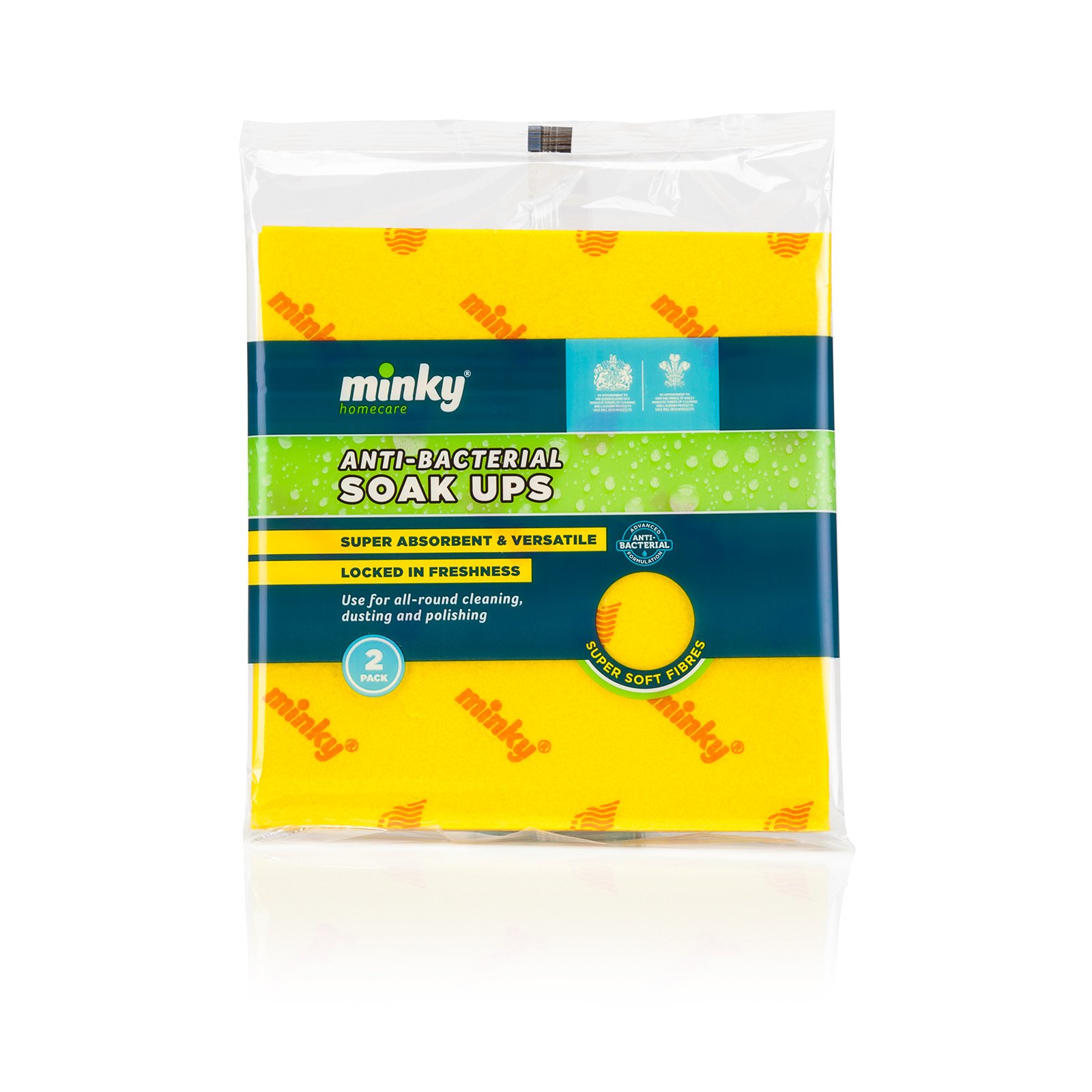 Minky Super Absorbent Anti-Bacterial Soak-ups 2pk