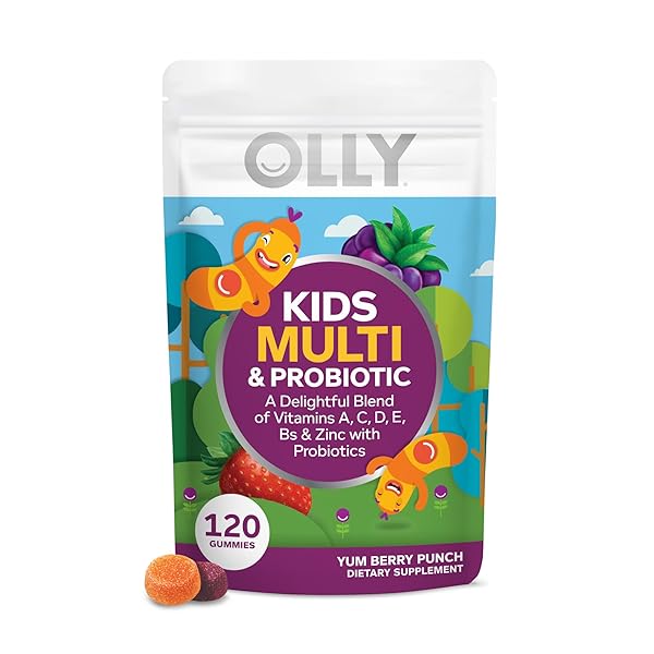 OLLY KIDS MULTIVITAMIN & PROBIOTIC GUMMY, DIGESTIVE SUPPORT,...
