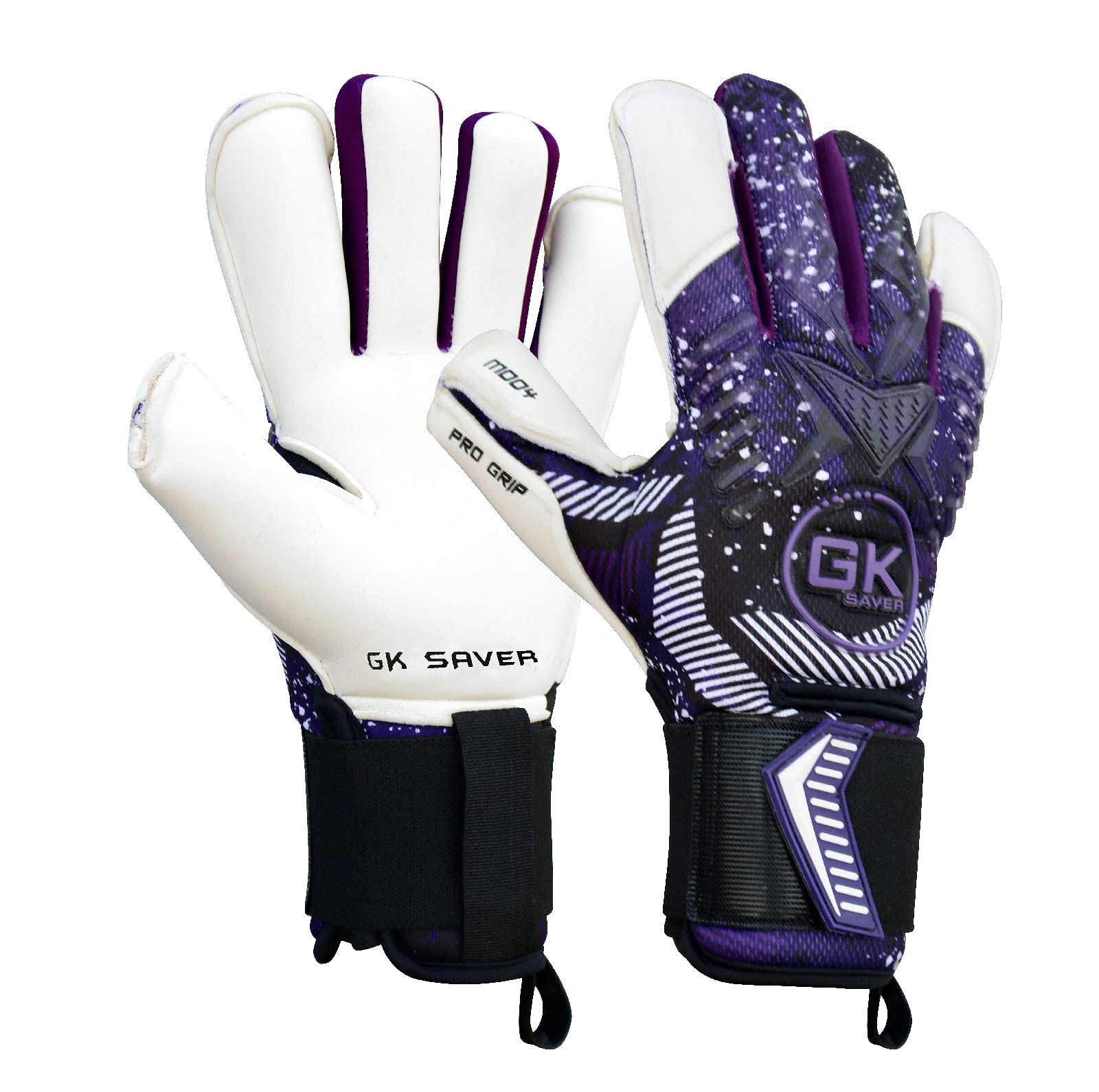GK Saver Football Goalkeeper Gloves - MODESTY Series | Professional Soccer Goalie Gloves with Anti-Slip Palm and Removable Savefingers | Sizes 6-11 (MD04 YES Savefingers, SIZE 6)