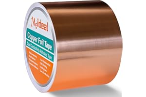 Meideal Copper Foil Tape (3inch X 33 FT) with Dual Conductive Adhesive Copper Tape for Guitar, Electrical Repairs, Arts & Crafts, Stained Glass, Paper Circuits, Soldering, Grounding, Home Decor