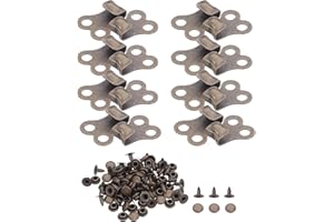 iplusmile 24 Sets Metal Boot Lace Hooks with Rivets, Shoe Buckle Replacement for Hiking, Camping, and Outdoor