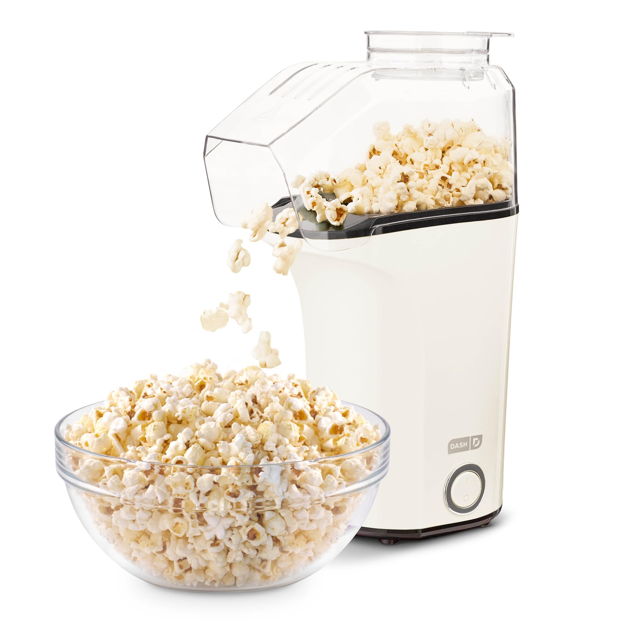 Photo 1 of ** NEEDS CLEANING**Dash Fresh Pop Popcorn Maker - Oil-Free, Air Popcorn Popper - With Measuring Cup & Recipe Guide - Perfect for Movie Nights - 16 Cups, White