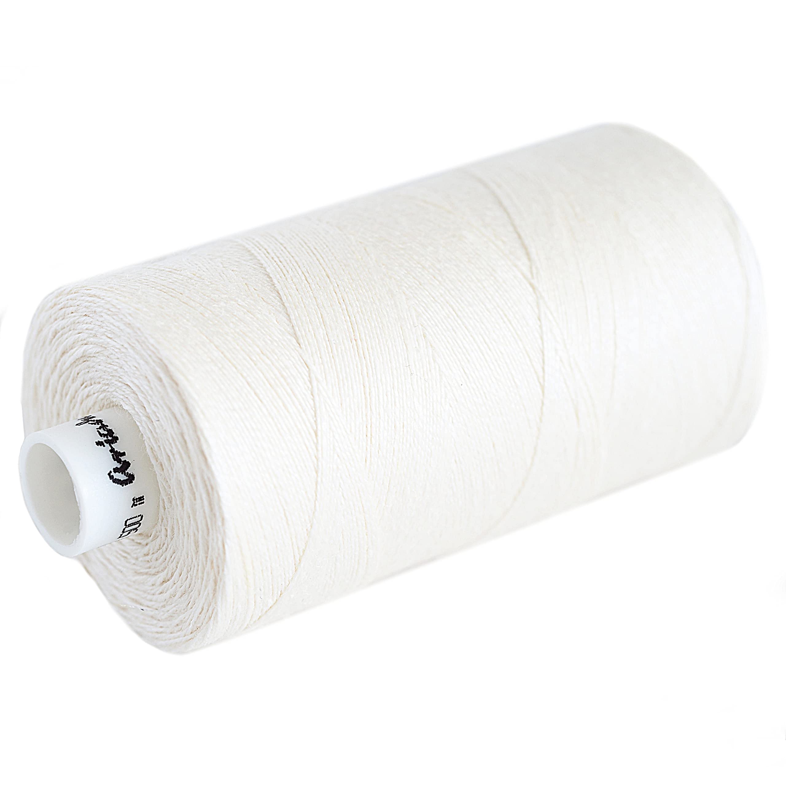 Fine Unwaxed Linen Natural 2 ply Thread 500m Spool 100% Linen Natural (White)