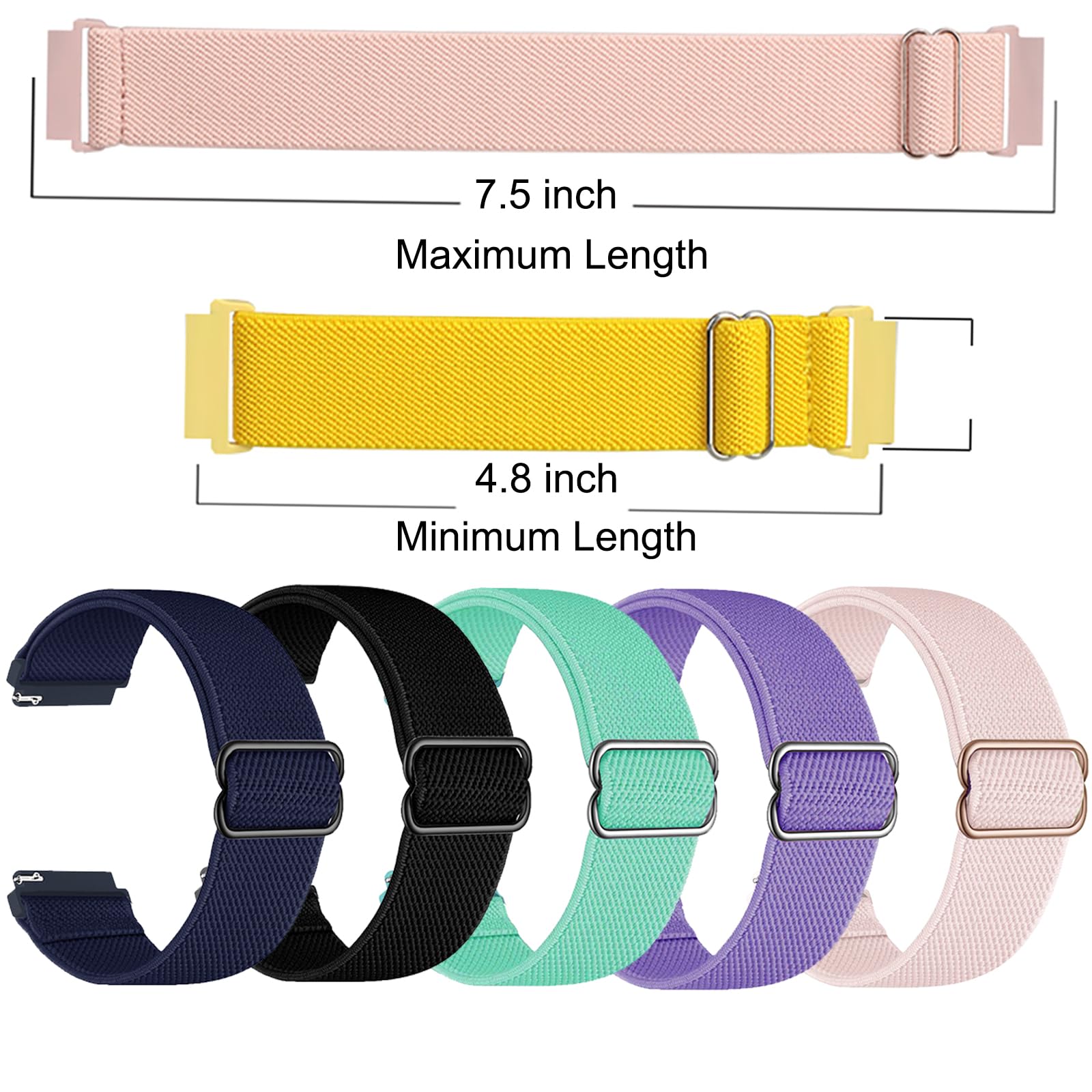2 Pack Stretchy Nylon Band Compatible with Gizmo Watch 3 2 1/Gabb Watch 3 2 1/SyncUP/Cosmo JrTrack Band Soft Elastic Strap with Adjustable Buckle