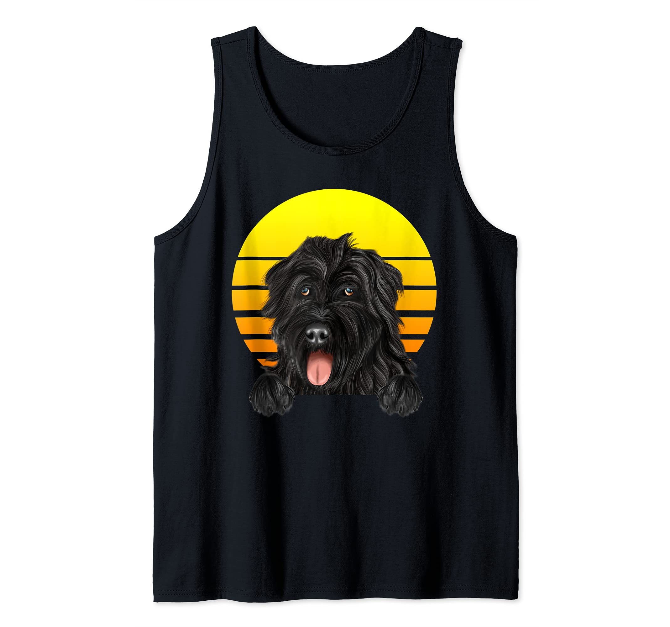 Vintage Sunset Bouvier des Flandres Dog Lover Tank Top