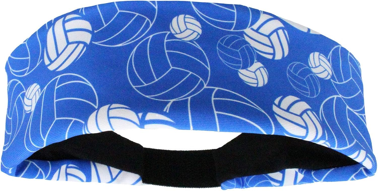 MadSportsStuff Crazy Volleyball Headband (Royal/White, One Size): Clothing