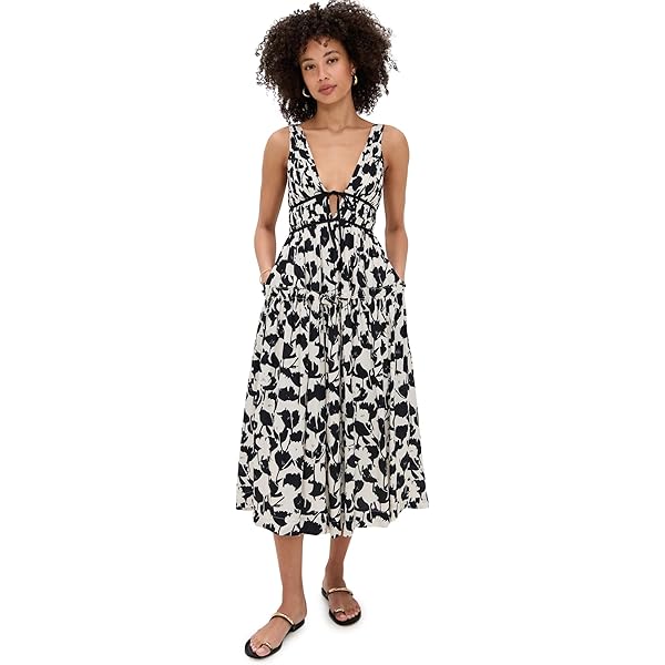 en saison Bowie Organza Dress Navy SM at Amazon Women's Clothing store