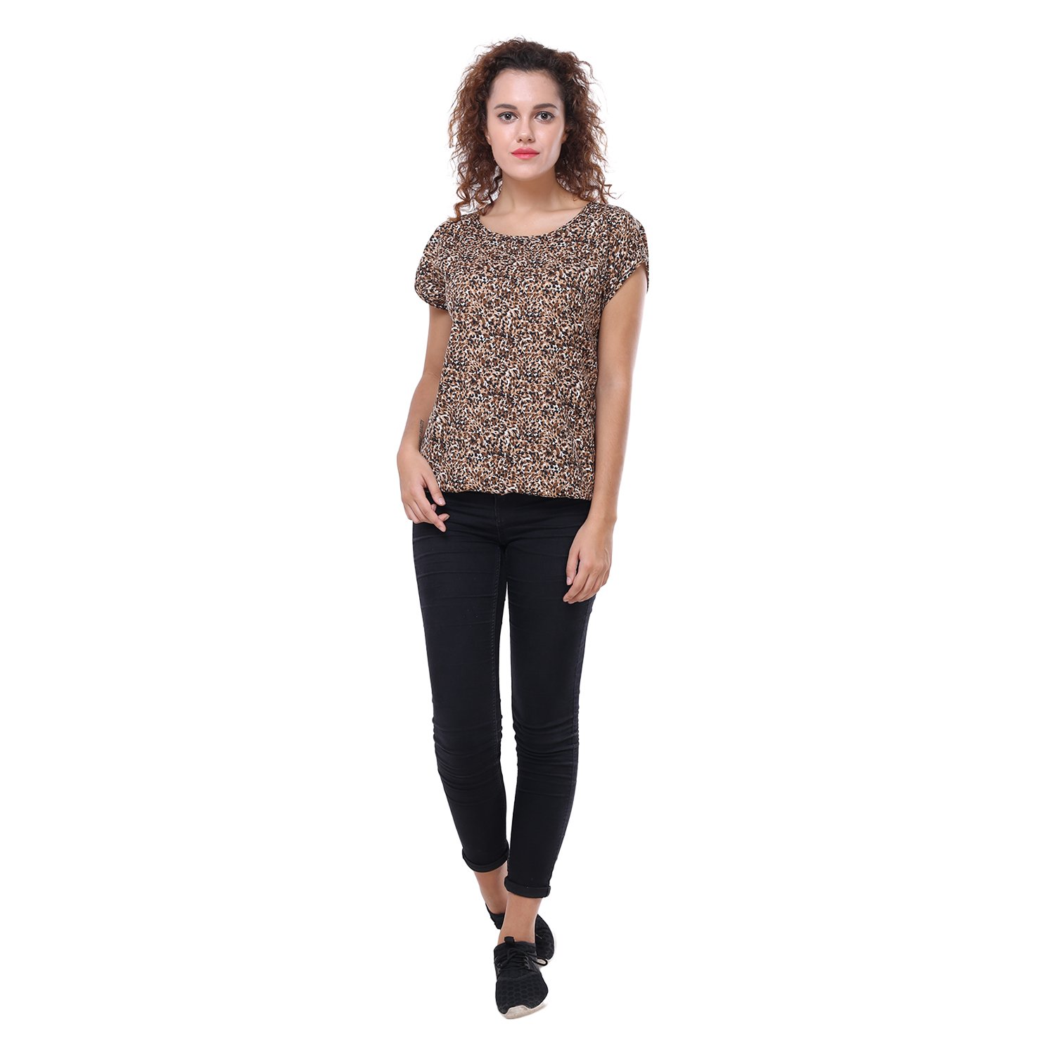 deewa brown printed top