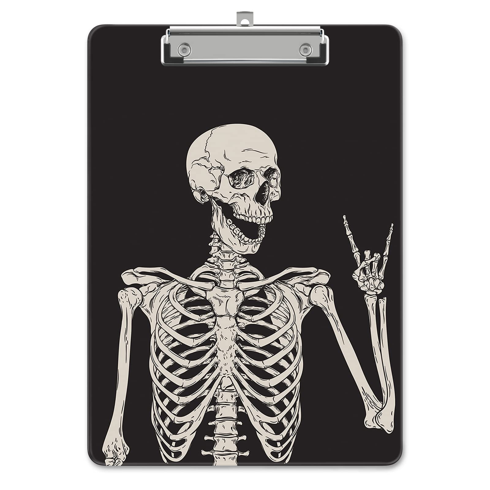 Piasoenc Plastic Clipboard, Cute Decorative Clip Board, 9 x 12.5 in, A4 Standard Office Clip Boards for Nurses, Students, Office, Bone โ image 1