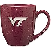 Rico Industries NCAA 16 oz Team Color Laser Engraved Speckled Ceramic Coffee Mug (V - Y Schools)