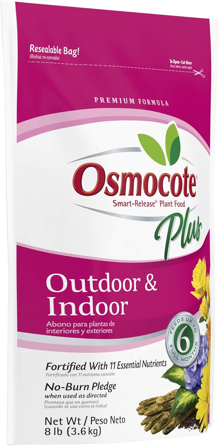 Osmocote 274850 Smart-Release Plant Food Plus Outdoor & Indoor, 8 lbs : Fertilizers : Garden & Outdoor