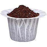 Haetyly 100 Count Disposable Coffee Paper Filters Compatible with Keurig Single Serve 1.0 and 2.0, Fits All Brands Reusable K Cup Filters