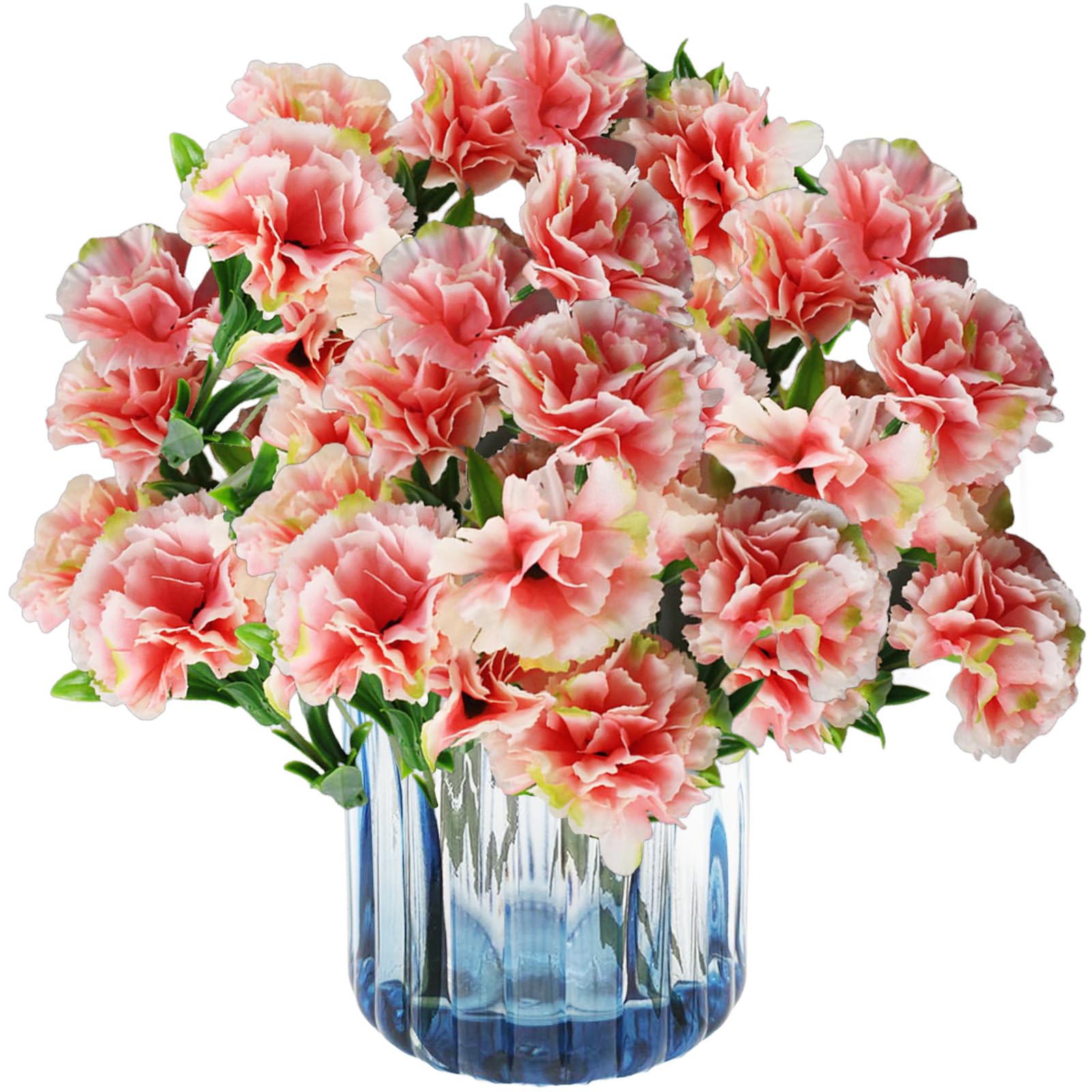 astylishome Artificial Flowers for Outdoor 40 Pcs Bouquets Faux Flower 30 cm with Stems Carnations Bouquet Decorations for Centerpieces Arrangements Bridal Shower 0412