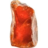 Amber Crystals and Healing Stones, 1 Piece Raw | Certified Healing Crystal Rough Rocks For Tumbling and DIY Projects Gifts - Positive Energy, Chakra Healing, Meditation