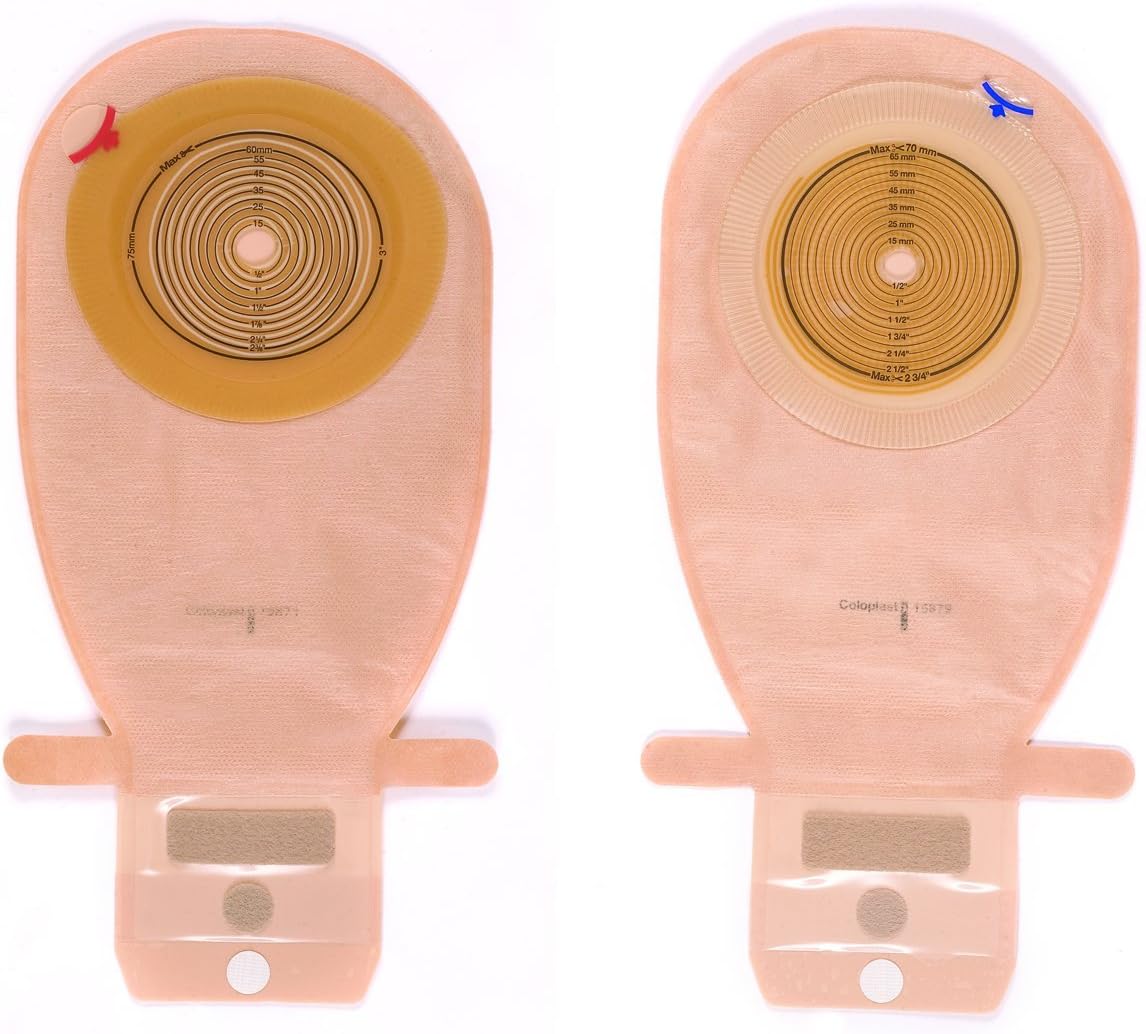 Assura EasiClose Ostomy Pouch Drainable 10 to 70 mm Stoma 11"L 1pc System Opaque 15871, 10 Ct