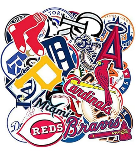 Amazon.com: A&A MLB * Major League Baseball Prismatic Stickers Set